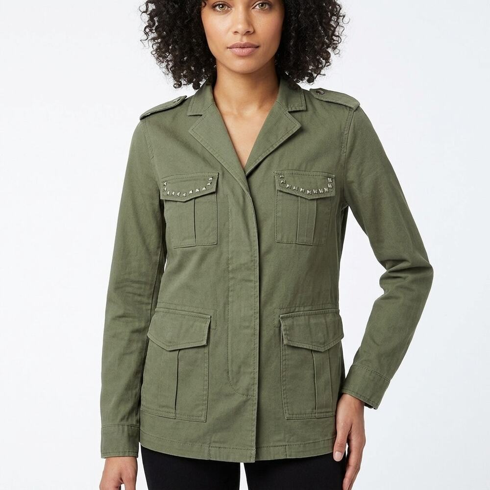 Rock & Republic Green Utility Jacket Women Size XS